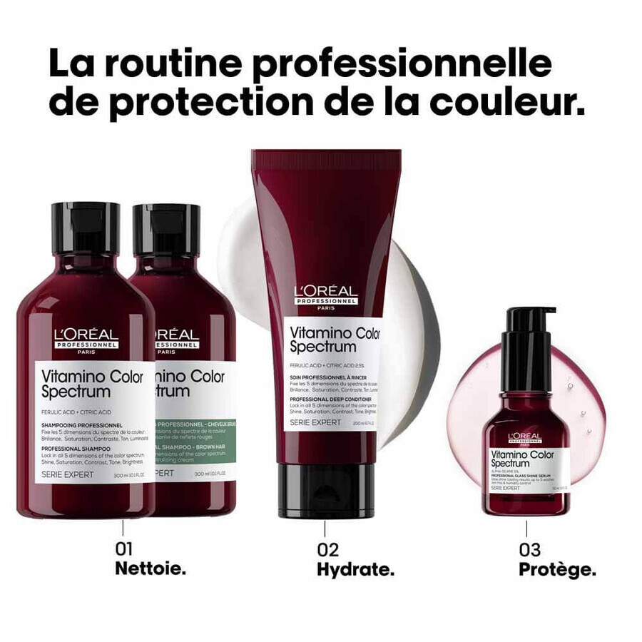 L'Oréal Professionnel Vitamino Color Spectrum Shampoo neutralizing red highlights for brown hair 300 ml L'Oréal Professionnel Vitamino Color Spectrum Shampoo neutralizing red highlights for brown hair 300 ml
