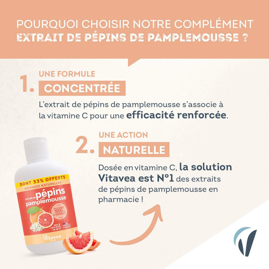 Vitavea Santé Extraits De Pepins De Pamplemousse Defenses Naturelles 200ml