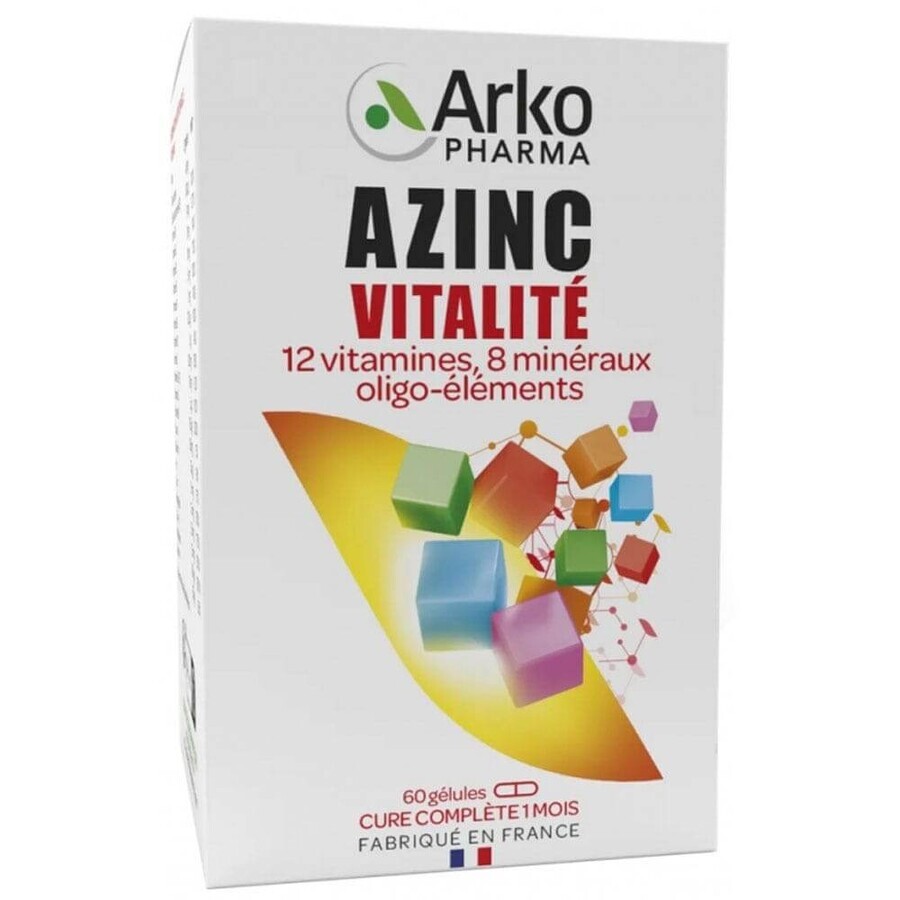 Arkopharma Azinc Vorm en Vitaliteit Vitamines C, E, Zink Volwassen 60 capsules