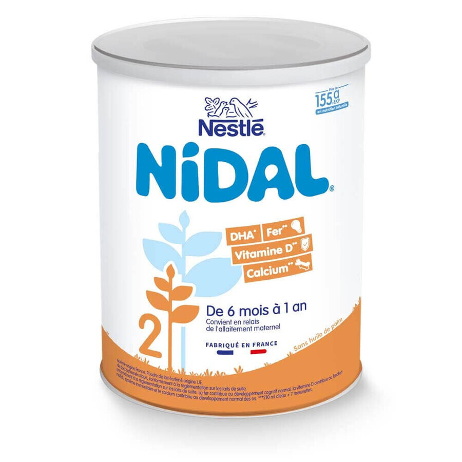 Boutique Nestlé Nidal Lait En Poudre 2 De 6 Mois À 1 An 800g Nestlé Nidal Lait En Poudre 2 De 6 Mois À 1 An 800g