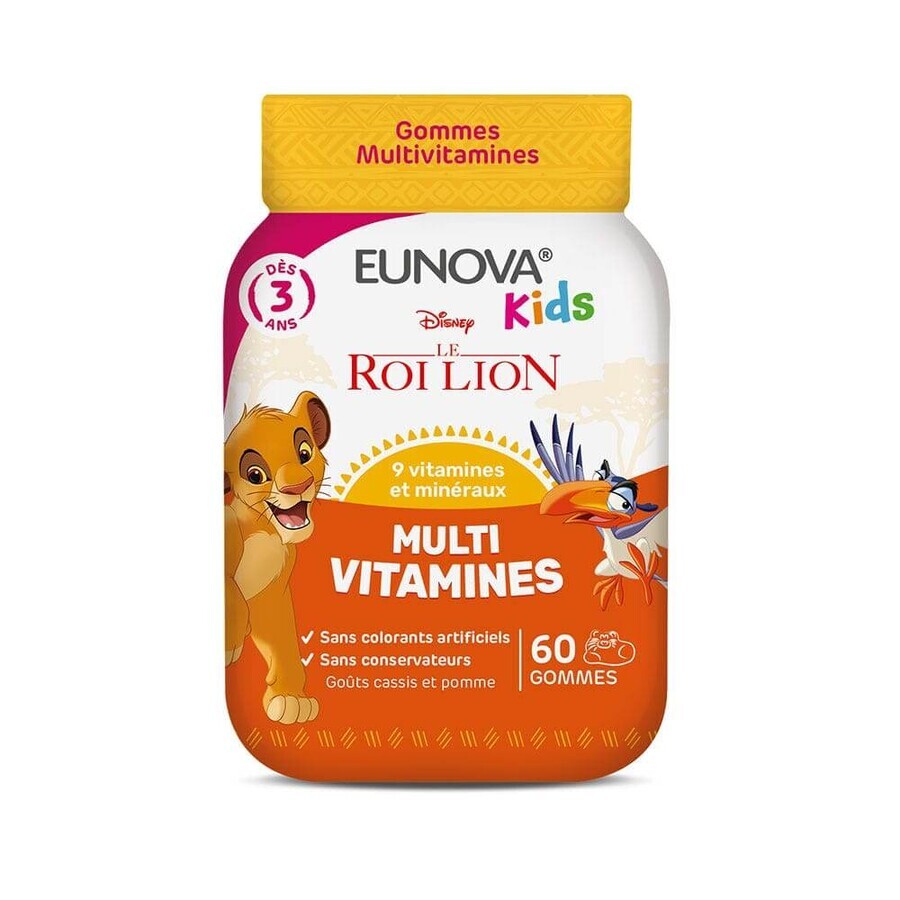 Eunova Kids Gommes Multivitamines Le Roi Lion 60 gummies