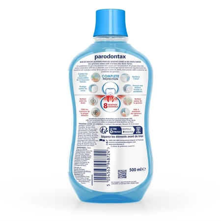 Parodontax Volledige Bescherming Bad 0% Alcohol Mint Fris 500ml