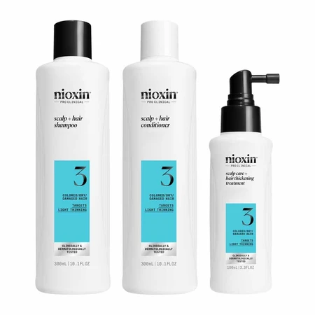 Nioxin System 3 Kit para cabellos teñidos/secos/dañados y caída moderada 700ml
