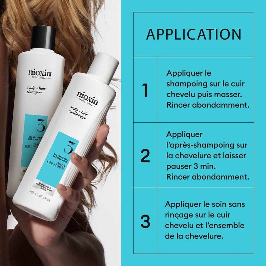 Nioxin System 3 Kit für gefärbtes/trockenes/geschädigtes Haar und mäßigen Haarausfall 700ml