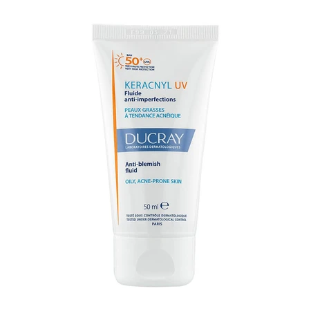 Ducray Keracnyl Fluide anti-imperfections SPF50+ Peaux grasses à tendance acnéique 50ml