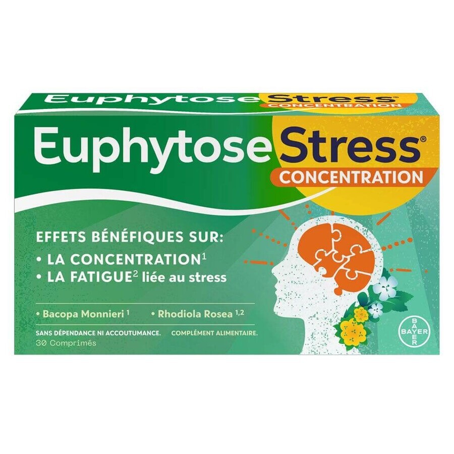 Bayer Euphytose Zen Resistencia física y emocional al estrés 30 comprimidos