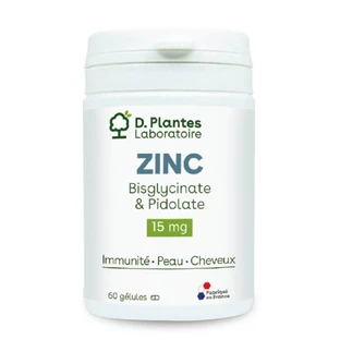 D. Plantes Bisglicinato y pidolato de Zinc 15 mg 60 cápsulas
