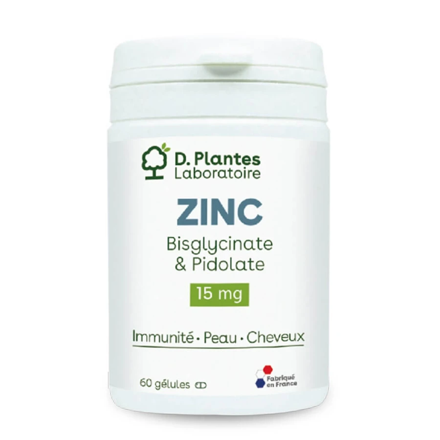 D. Plantes Bisglicinato y pidolato de Zinc 15 mg 60 cápsulas