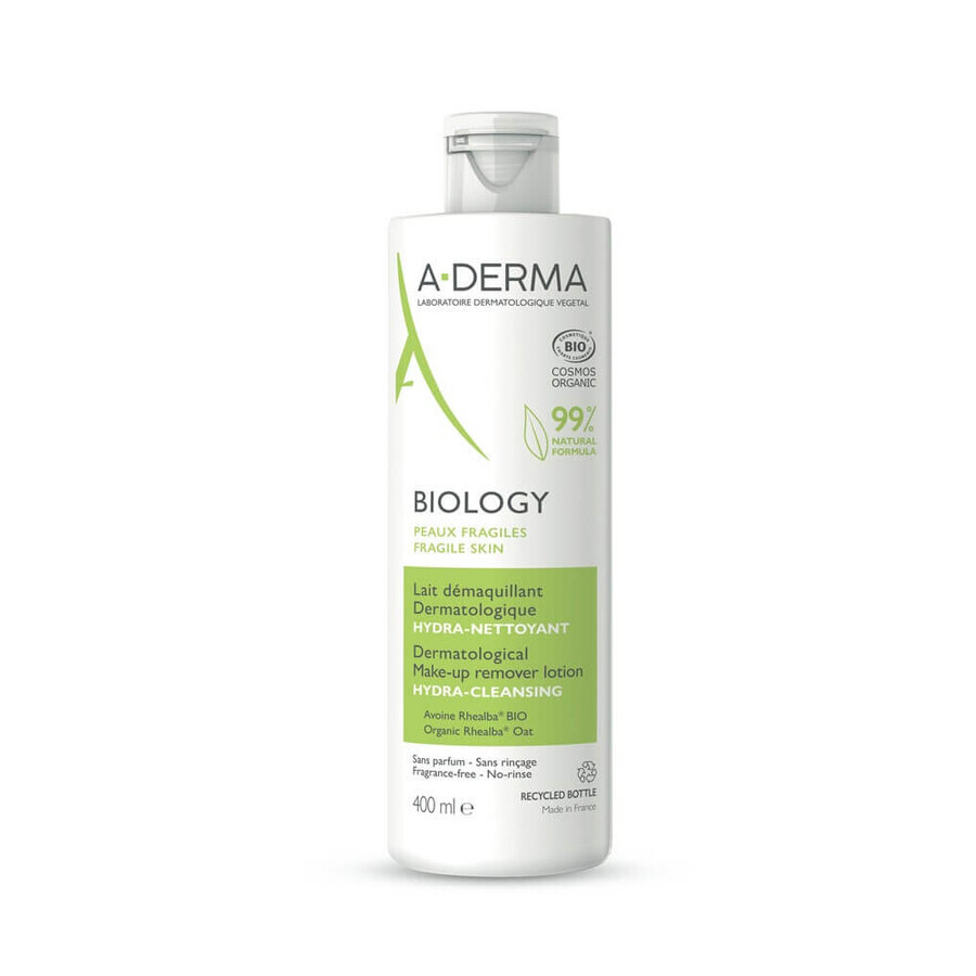 A-Derma Biology Organic Moisturizing Cleansing Milk 400 ml