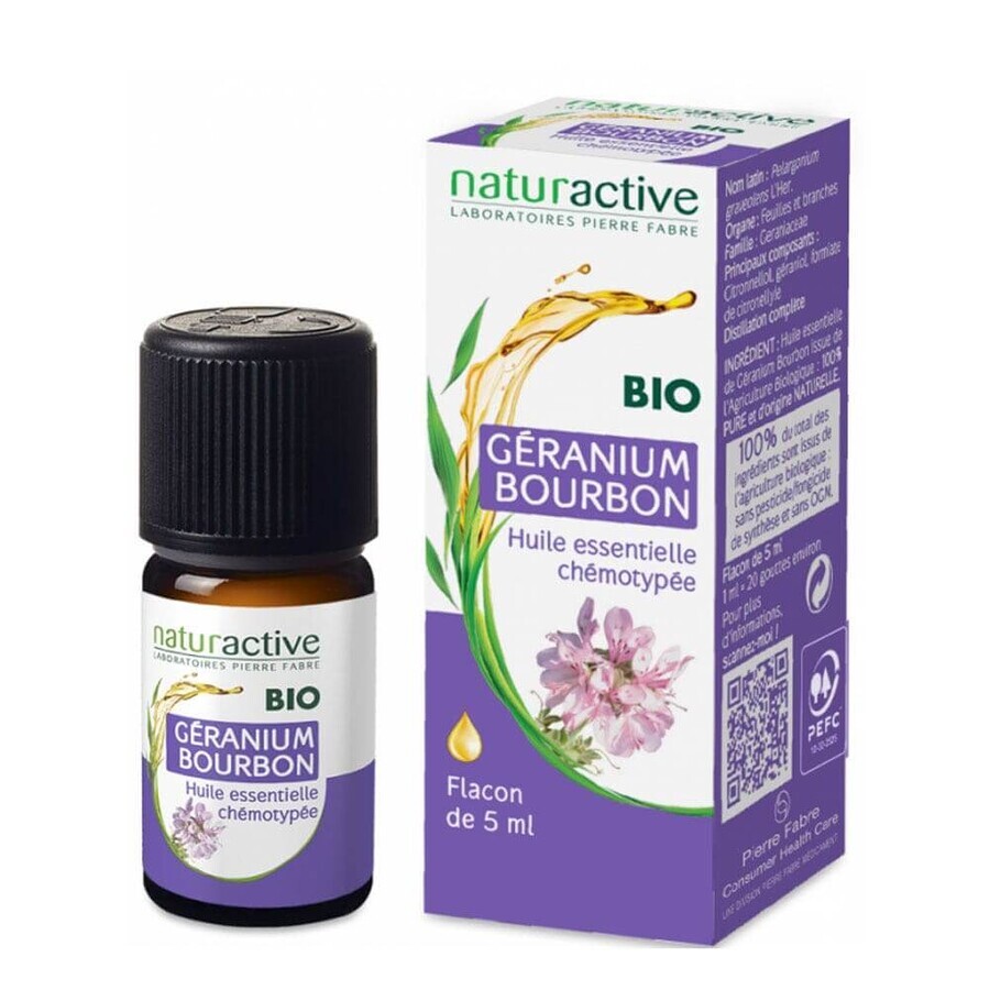Cumpără Naturactive Ulei esențial Bio Geranium Bourbon 5ml Naturactive Ulei esențial Bio Geranium Bourbon 5ml