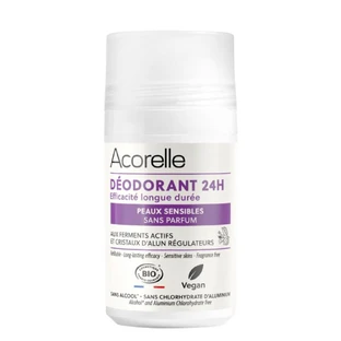 Acorelle Déodorant Roll-On 24h Peaux Sensibles Bio Certifié Sensitive Skin 50ml