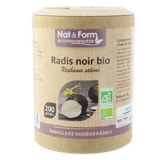 Nat&Form ECORESPONSABLE RADIS NOIR BIO 200 Gélules