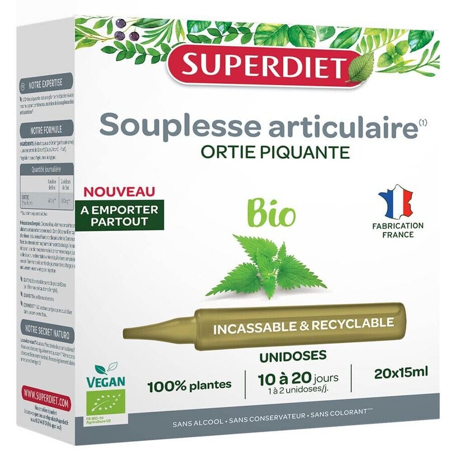 Superdiet Ortie Piquante Bio Articulations 20x15ml