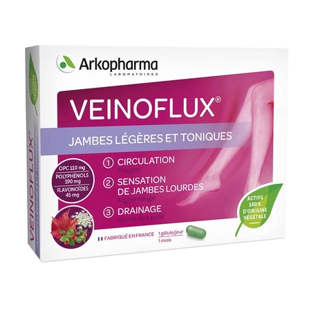 Arkopharma Veinoflux Light and Tonic Legs 30 capsules