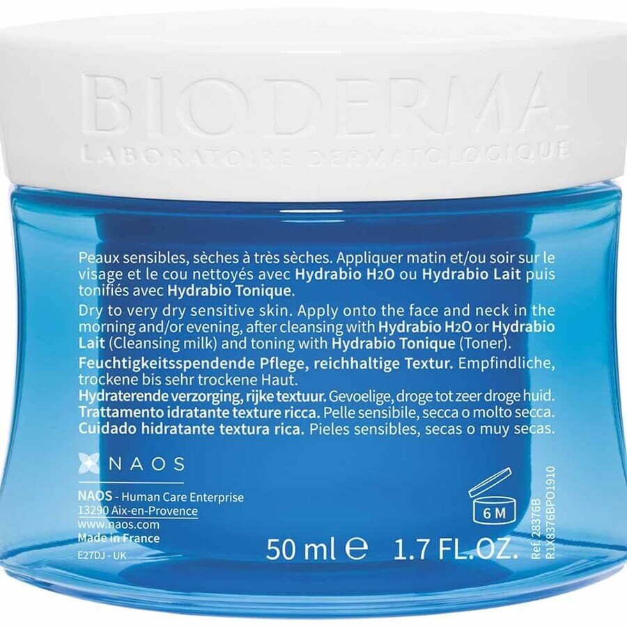 Bioderma Hydrabio Feuchtigkeitspflege Sehr trockene, zu atopischem Ekzem neigende Haut 50ml Bioderma Hydrabio Feuchtigkeitspflege Sehr trockene, zu atopischem Ekzem neigende Haut 50ml