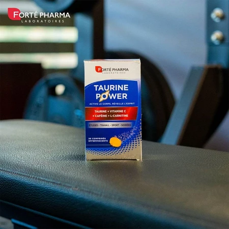 Forté Pharma Taurine Power enriquecido con Cafeína y L-Carnitina 30 comprimidos efervescentes