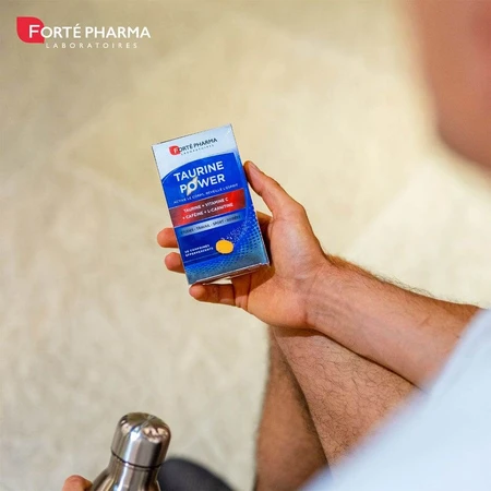 Forté Pharma Taurine Power enriquecido con Cafeína y L-Carnitina 30 comprimidos efervescentes