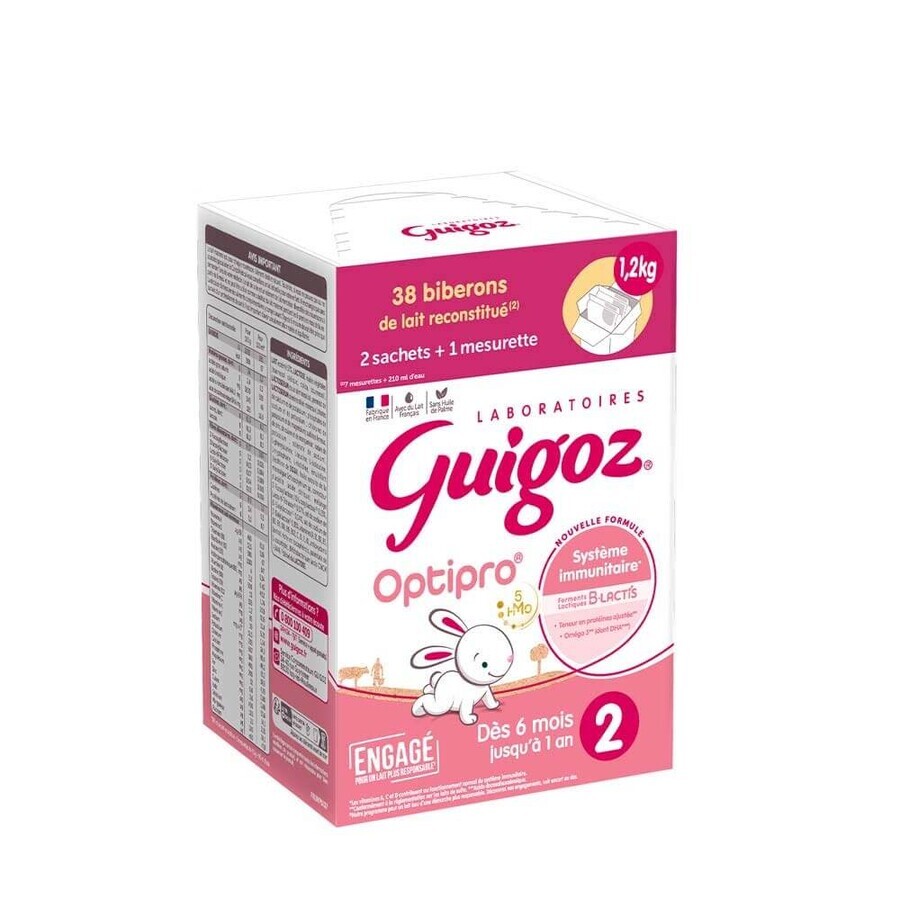 Boutique Guigoz Optipro Lait en Poudre 2 De 6 Mois À 1 An 1.2kg Guigoz Optipro Lait en Poudre 2 De 6 Mois À 1 An 1.2kg