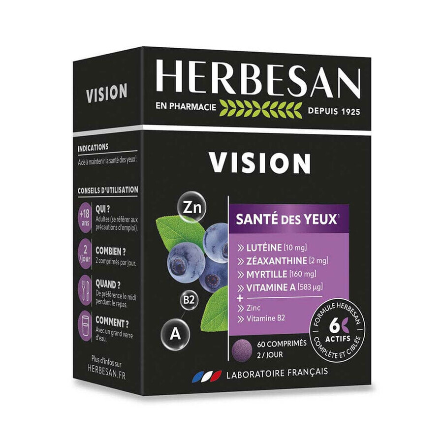 Herbesan Vision Santé Des Yeux 60 Comprimés