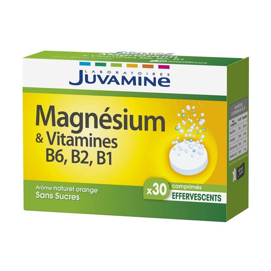 Juvamine Magnesium en vitamine B6 B2 B1 30 bruistabletten