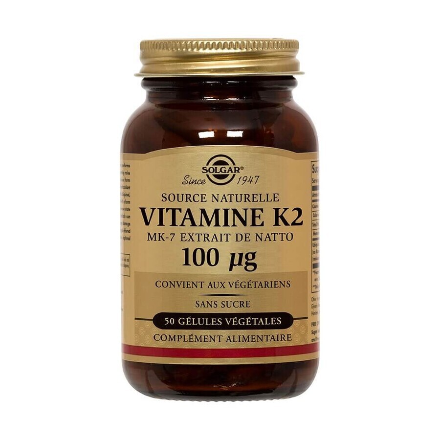 Buy Solgar Vitamins K2 50 Gelule Os/Cartilages Cardiovasculaire 60 gélules végétales Solgar Vitamins K2 50 Gelule Os/Cartilages Cardiovasculaire 60 gélules végétales