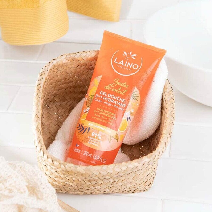 Laino Bio-Zitruszesten 3 in 1 Duschgel 200 ml Laino Bio-Zitruszesten 3 in 1 Duschgel 200 ml