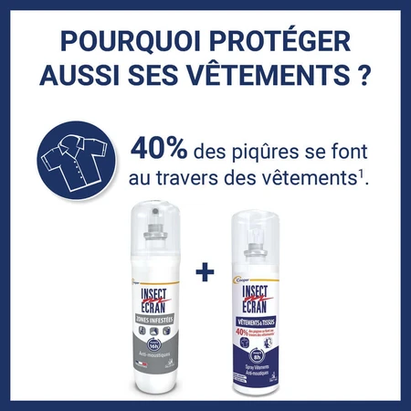 Insect Ecran Skin Repelente de Mosquitos para zonas infestadas adultos y niños 2x100ml