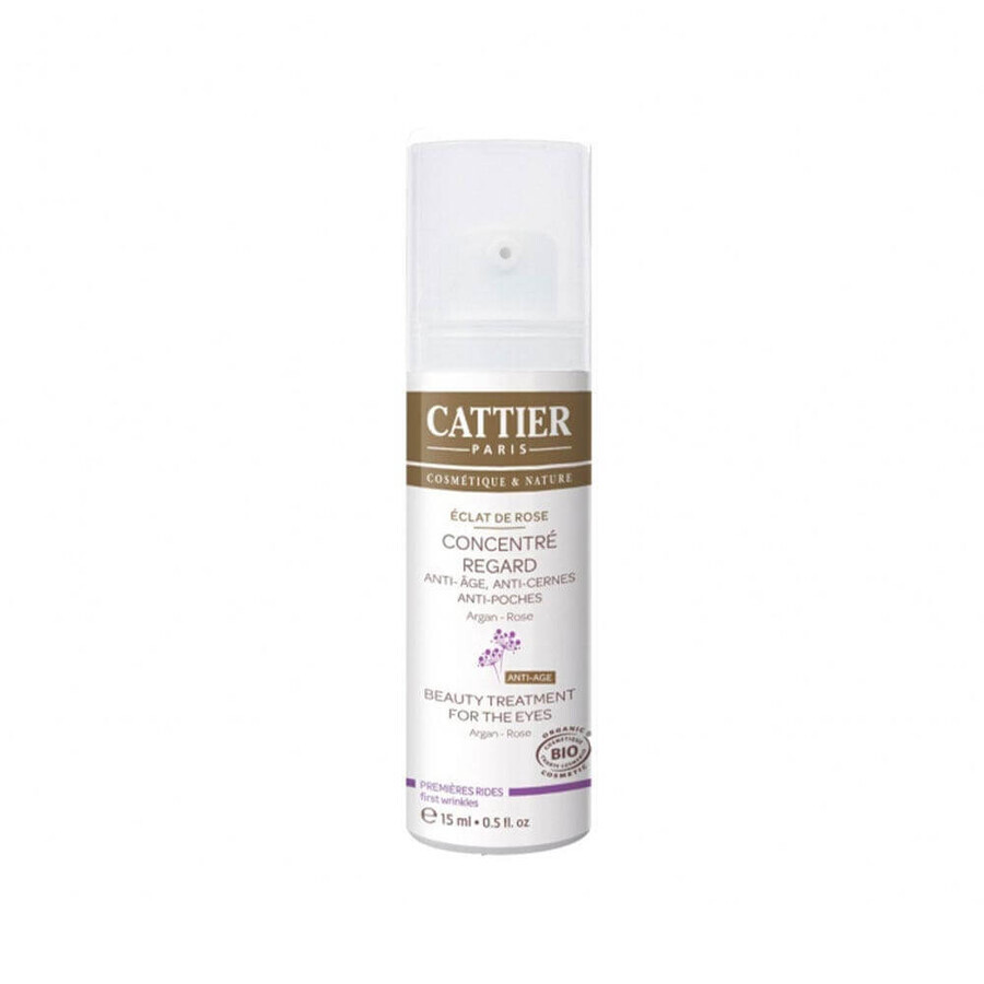 Cattier Eclat De Rose Concentre Regard Anti Age Bio 15ml