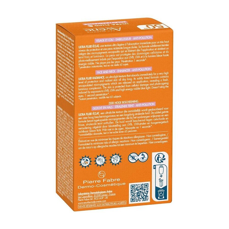 Avène Solari Ultra Fluid Eclat Radiance SPF50+ 50ml Avène Solari Ultra Fluid Eclat Radiance SPF50+ 50ml