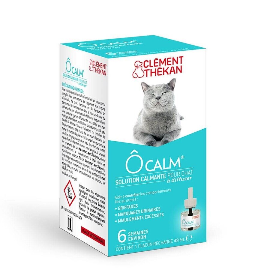 Clement-Thekan Ôcalm Solución Calmante para Gatos 1 frasco recargable 48 ml