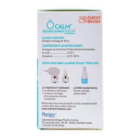 Clement-Thekan Ôcalm Beruhigungslösung für Katzen 1 Nachfüllflasche 48 ml