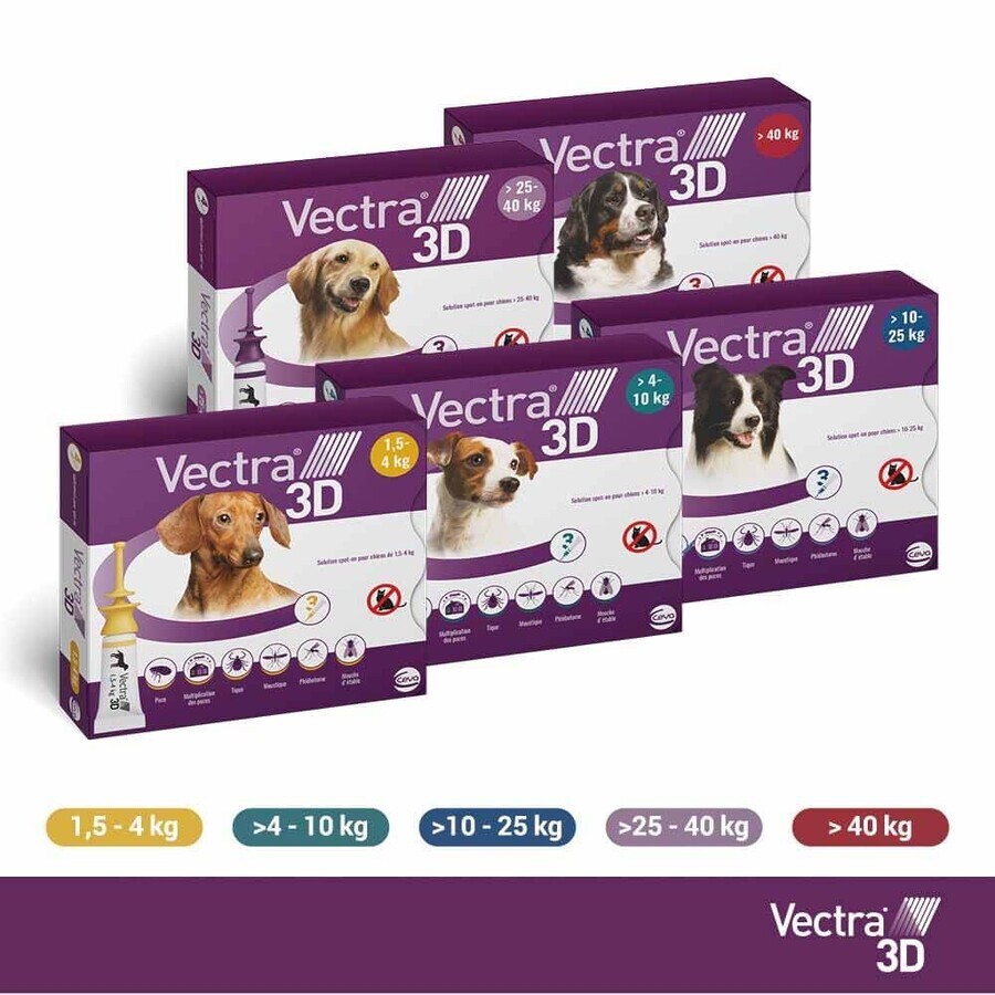 Ceva Vectra Spot-on Solución para Perros >25-40kg 3 pipetas
