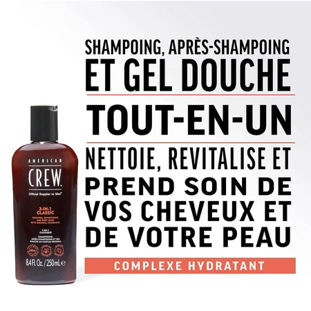 American Crew Klassisches Shampoo 3 in 1 250ml