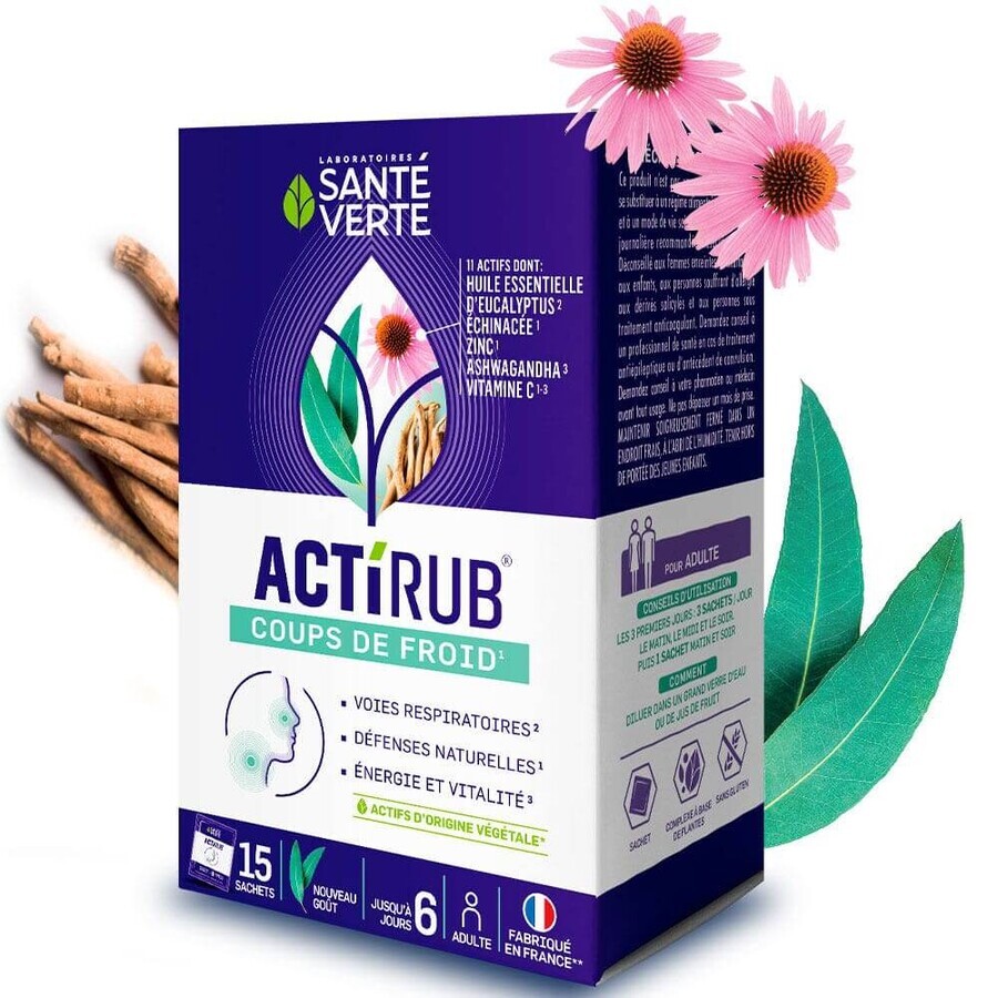 Sante Verte ActiRub Coups de froid Adulte 15 Sachets