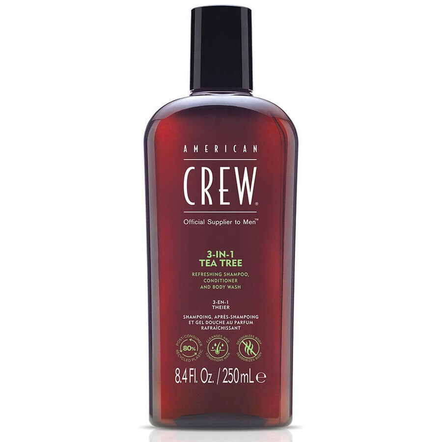 Buy American Crew 3-in-1 Tea Tree Shampoo 250ml American Crew 3-in-1 Tea Tree Shampoo 250ml