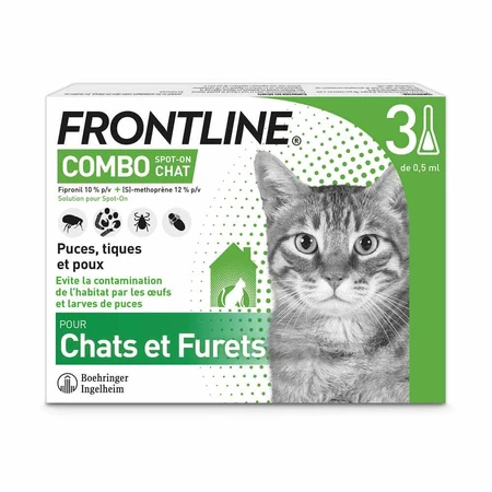 Frontline Combo Spot-on Gato y Hurón 3 pipetas de 0,5 ml