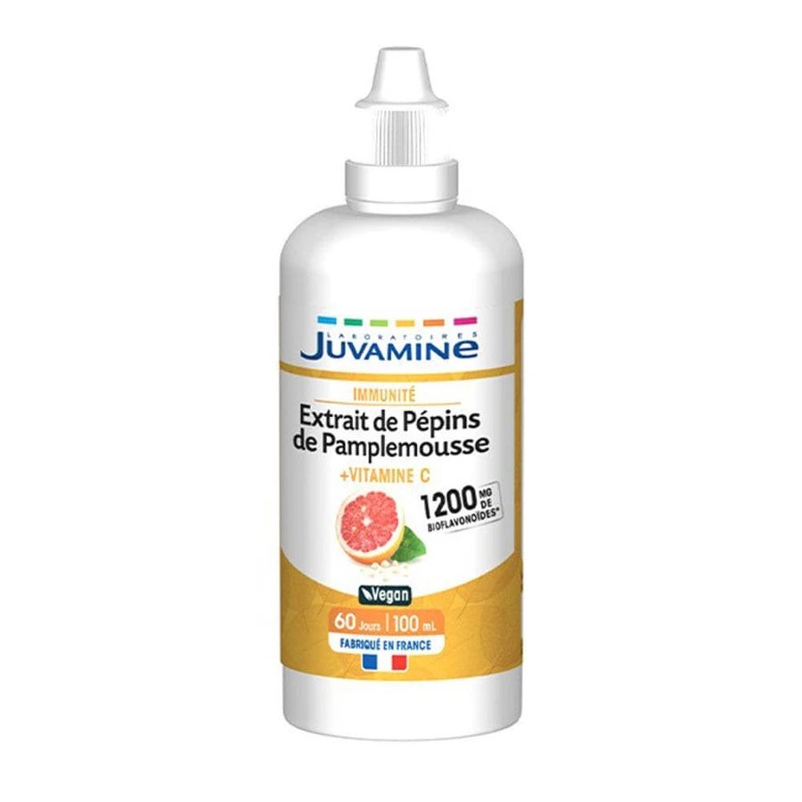 Juvamine Defensas Inmunitarias Extracto de Semilla de Pomelo + Vitamina C 100 ml para diluir