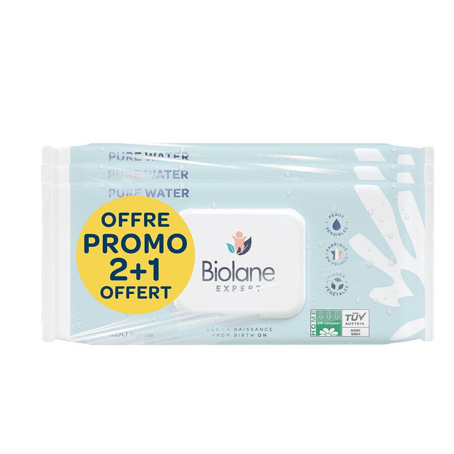 Winkel op Biolane Expert Puur Water Doekjes 3x60 Biolane Expert Puur Water Doekjes 3x60