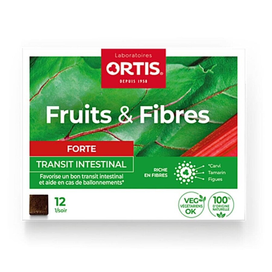 Ortis Fruits & Fibres Forte Transit 12 cubes