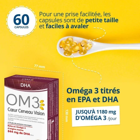 OM3 DHA HEART BRAIN VISION 60 Capsules