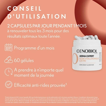 Oenobiol Derma Expert Hyaluronzuur Ouderdomsrimpels Stevigheid 60 capsules