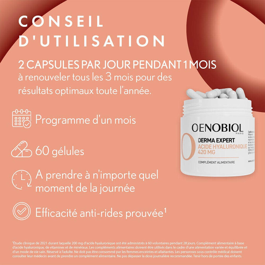 Oenobiol Derma Expert Hyaluronzuur Ouderdomsrimpels Stevigheid 60 capsules
