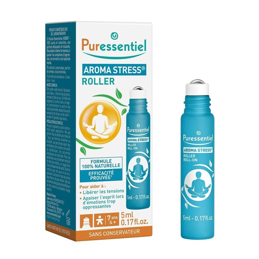 Buy Puressentiel Aroma Stress Roller with 12 essential oils 5ml Puressentiel Aroma Stress Roller with 12 essential oils 5ml