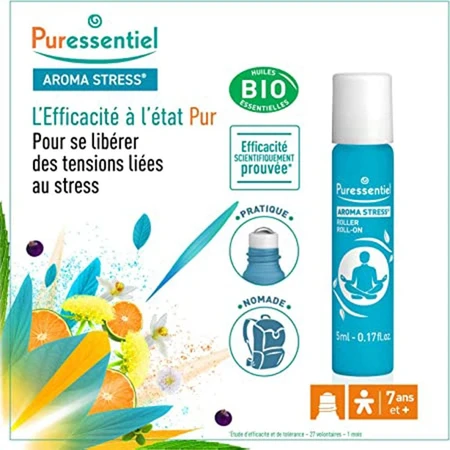 Puressentiel Aroma Stress Roller con 12 aceites esenciales 5ml