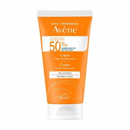 Avène Solari Crema 50+ rayos UV y luz azul piel sensible y seca 50ml