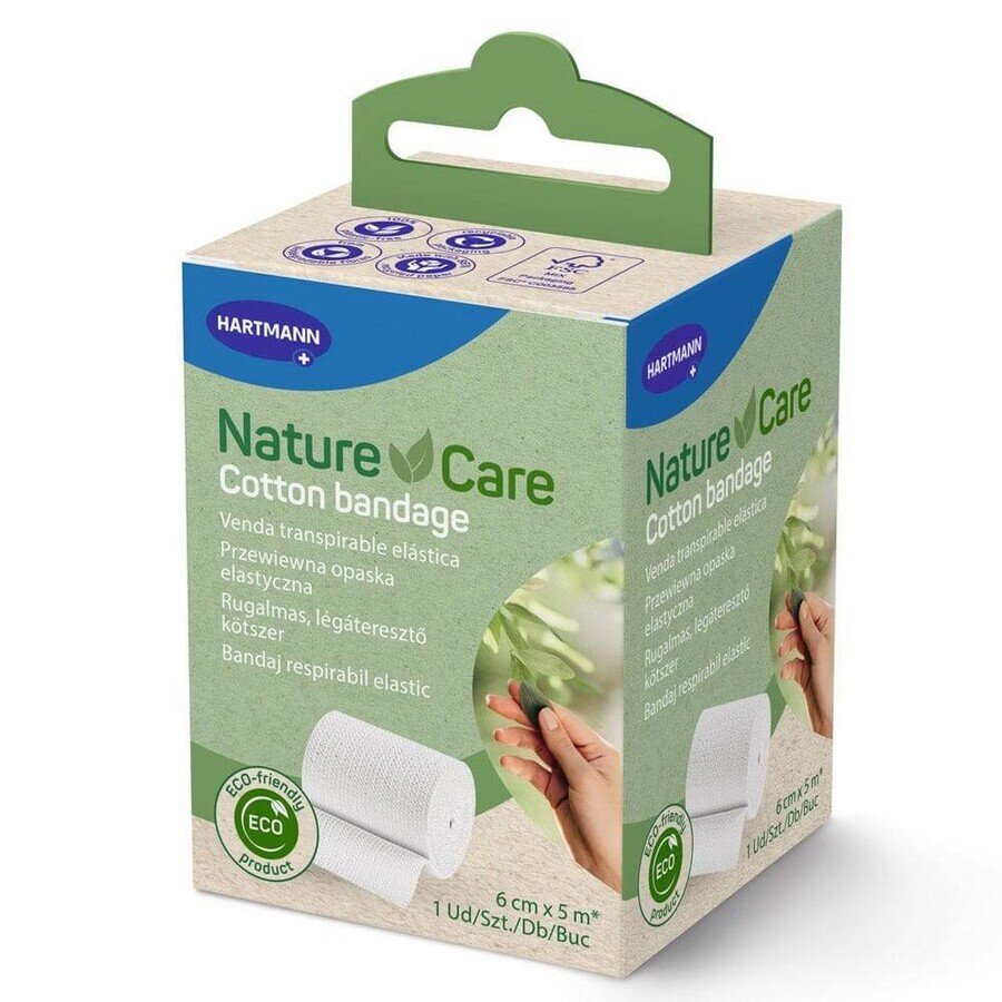 Hartmann Nature îngrijire 100% bumbac bandaj moale 5m