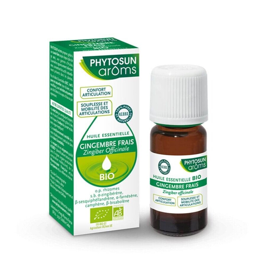 Cumpără Phytosun Aroms Ulei esențial organic de ghimbir 5 ml Phytosun Aroms Ulei esențial organic de ghimbir 5 ml