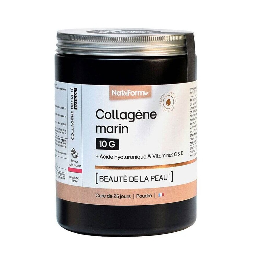 Nat&Form Marine Collagen 10g Skin Beauty Roter Fruchtgeschmack 315g