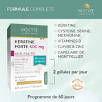 Biocyte Hair 500 mg Pack of Keratin Forte 120 Gelule Biocyte Hair 500 mg Pack of Keratin Forte 120 Gelule