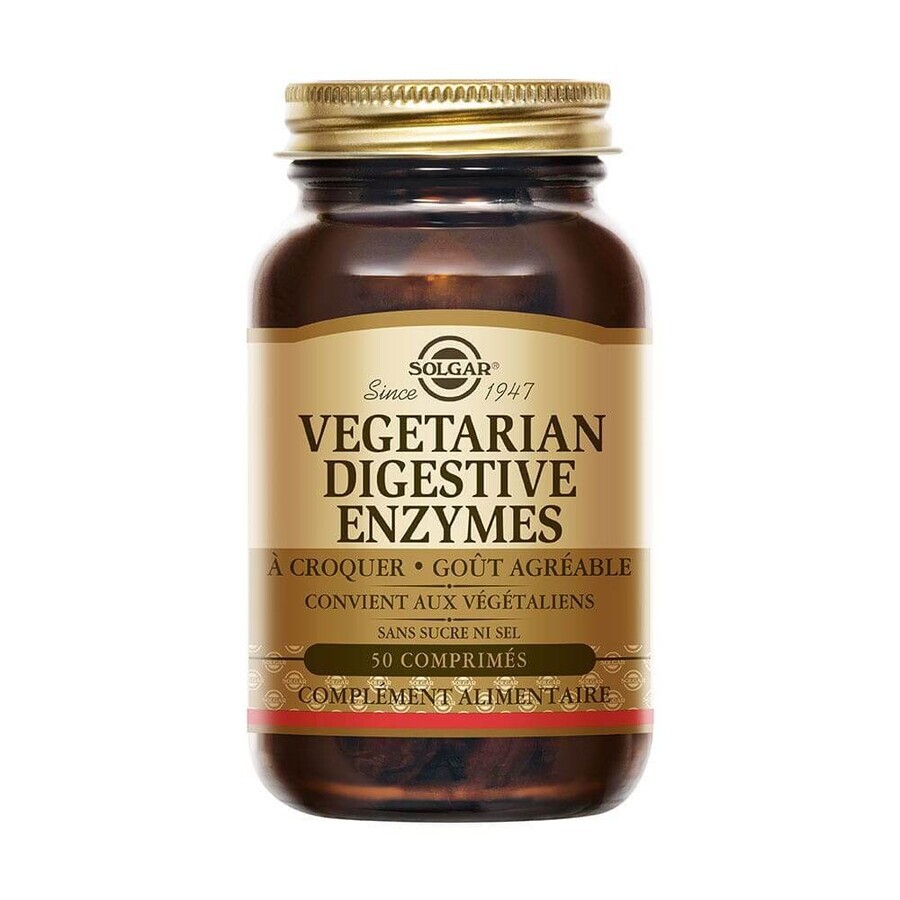 Solgar Vegetarian Digestive Enzymes Digestion Transit 50 Tablets